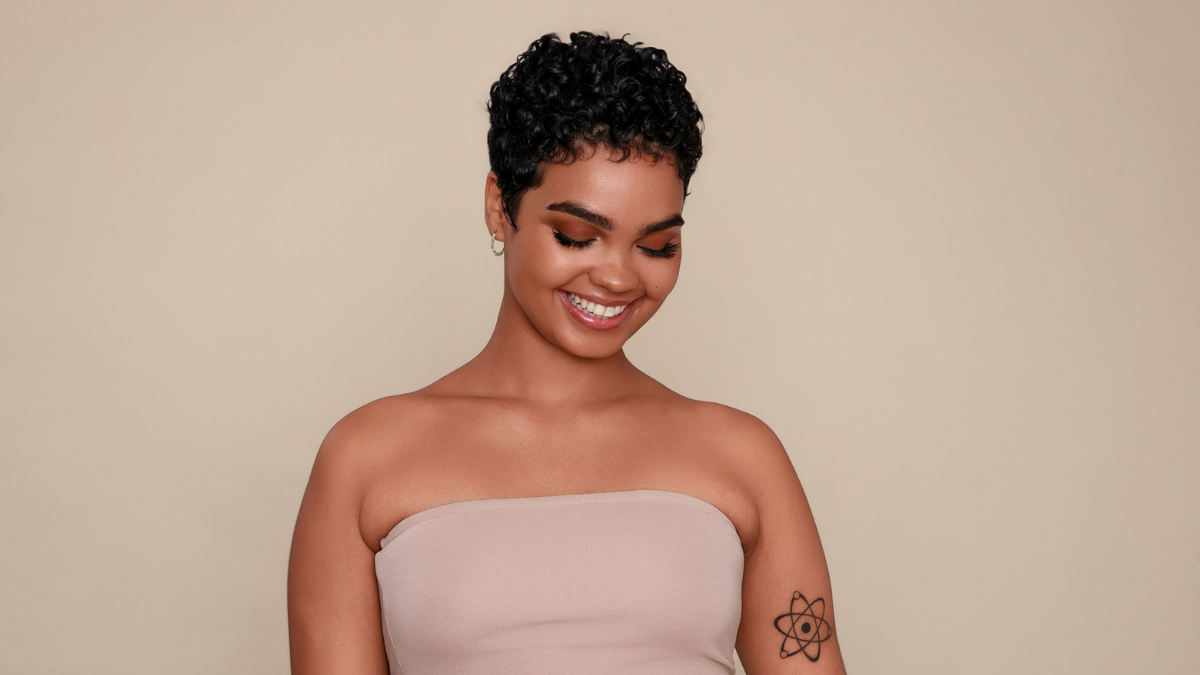 Natural pixie cut