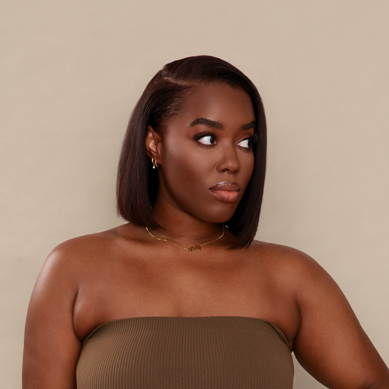 Silk press, sleek bob